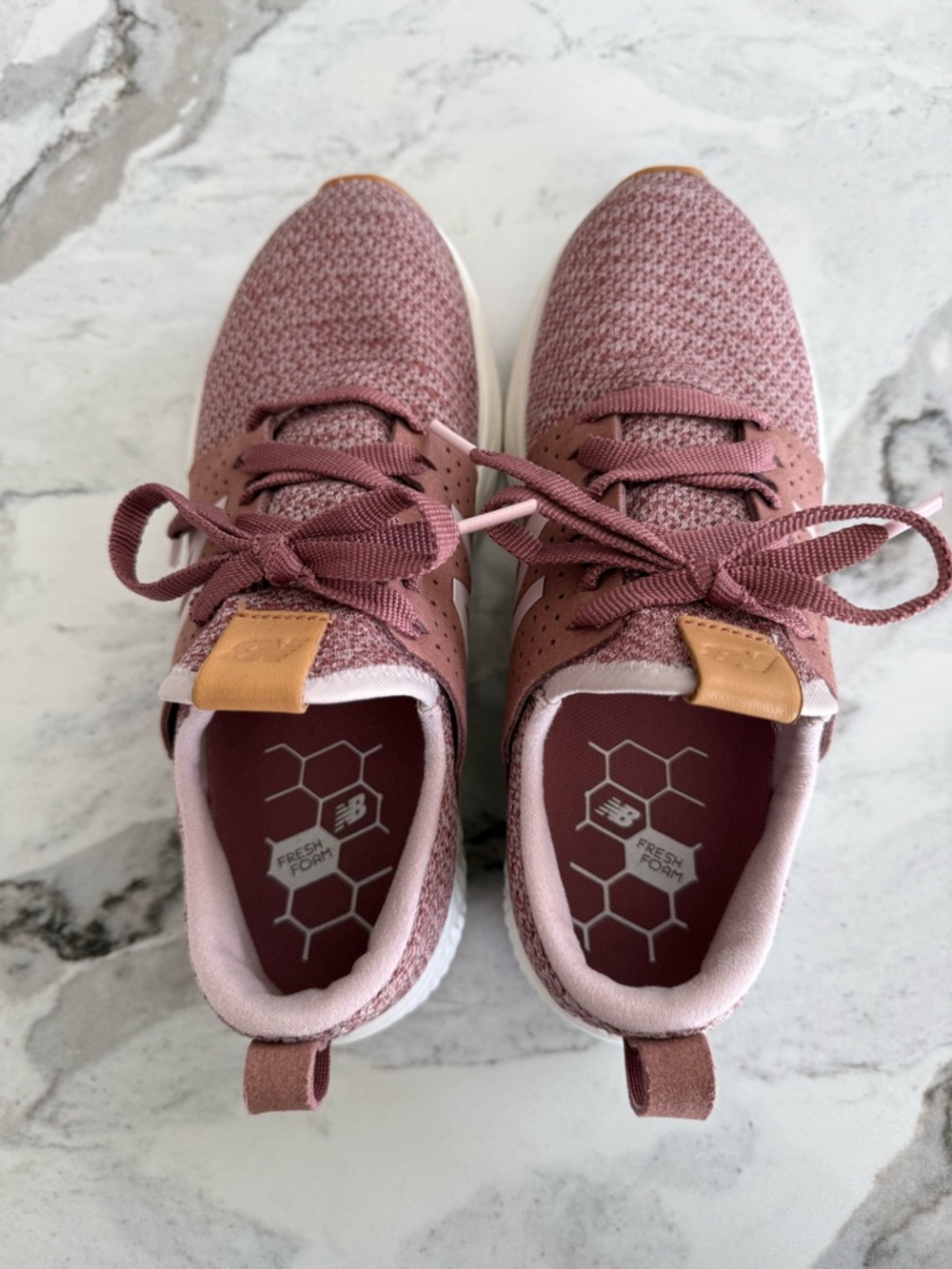 New Balance Dusty Rose Knit Low-Top Sneaker - Picture 5 of 5